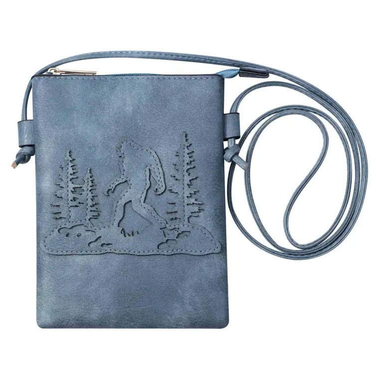 Navy Big Foot Sasquatch Cut Crossbody Cellphone Bag