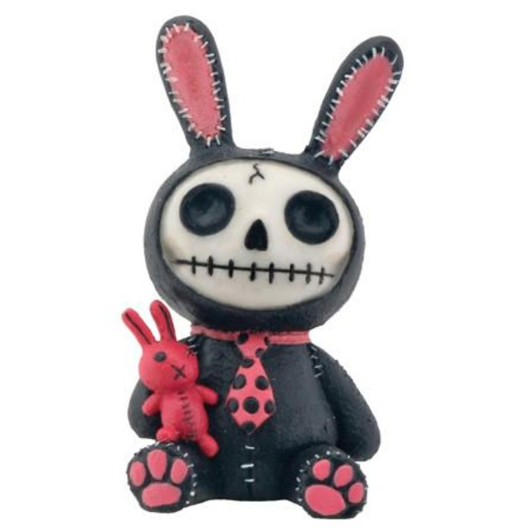 Black Bun Bun Skeleton Figurine