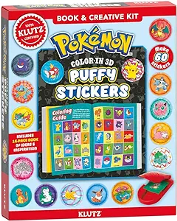 Pokémon Color In 3-D Puffy Stickers