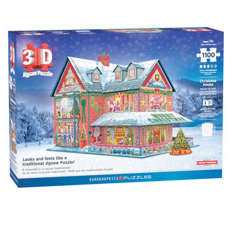 3-D Christmas House Puzzle