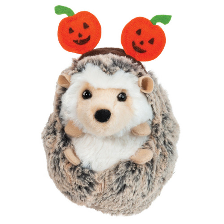Spunky Hedgehog with Pumpkin Headband