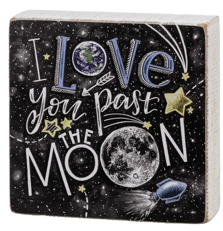Past the Moon Chalk Sign
