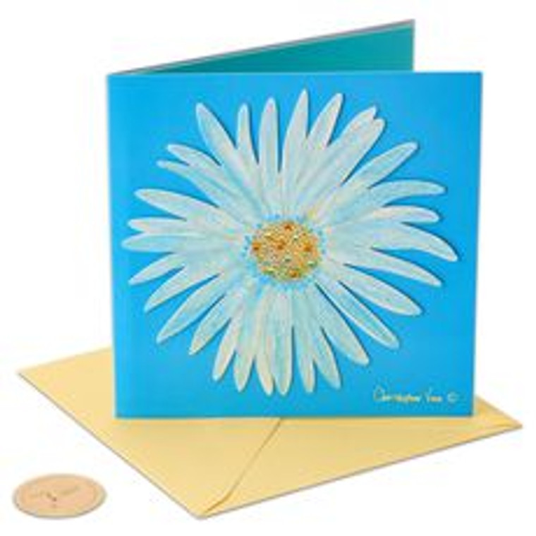 Blue Flower Birthday Card