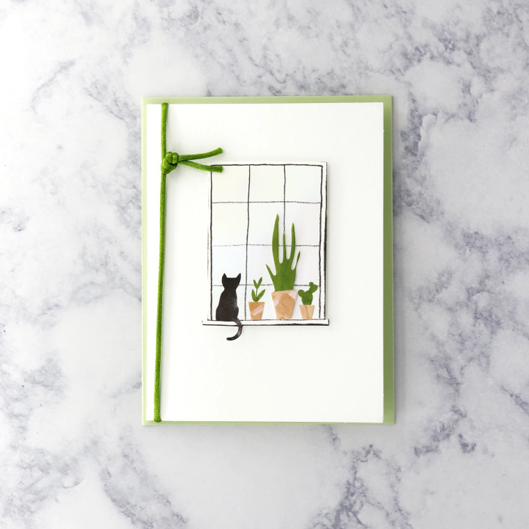 Cat in Windowsill Blank Card Cat in Windowsill Blank Card