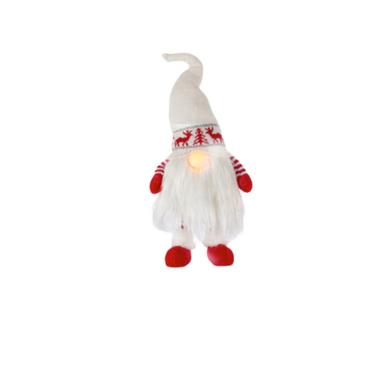 Gnome That Bobs Up And Down With A White Hat
