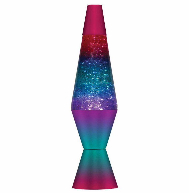 14.5" Lava Lamp Berry Rainbow Pink