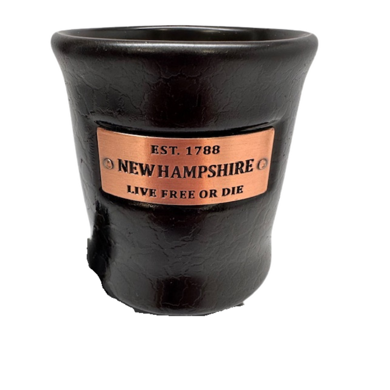 Brass NH Plate Black Shot Glass