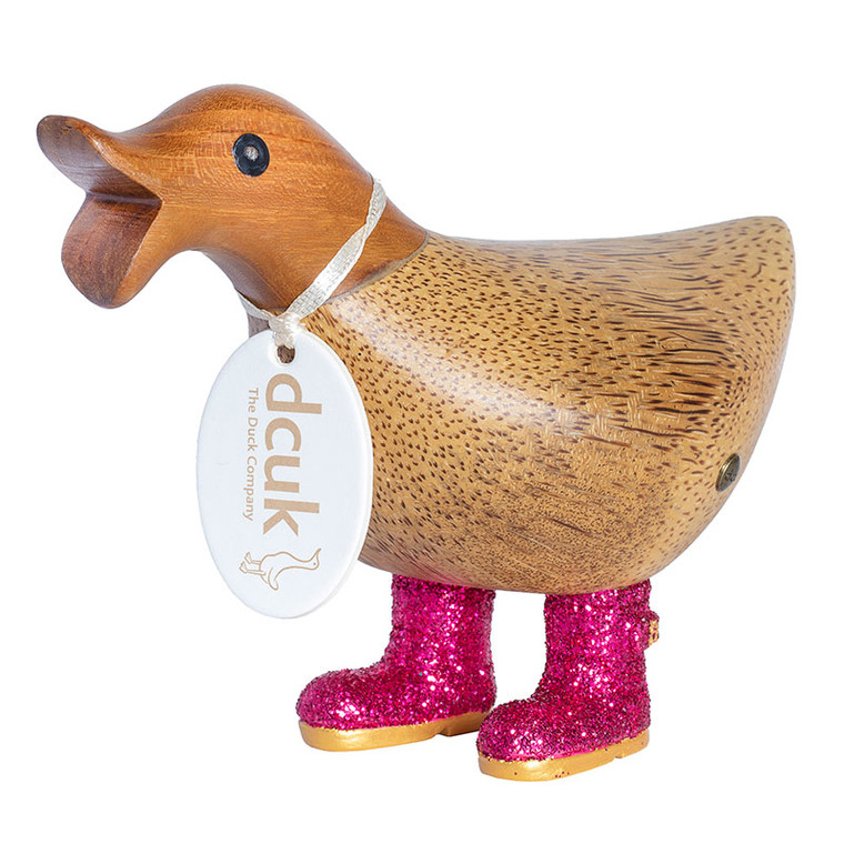 Ducky Wearing  Pink Disco Welly Boots