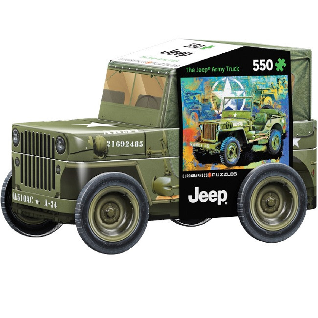 Jeep Army Truck Tin 550 Piece Puzzle
