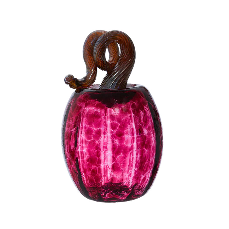 6in Cranberry Oval Pumpkin