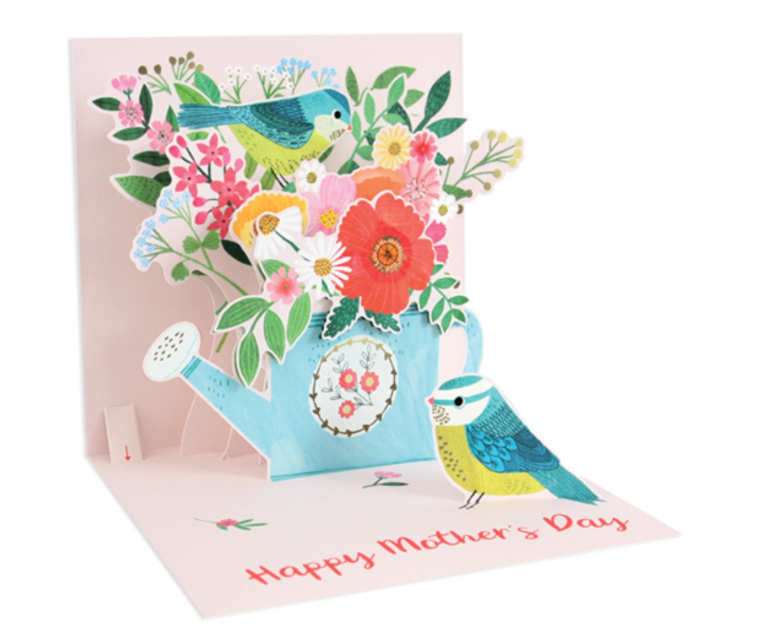Watering Can & Birds - Mother's Day Card