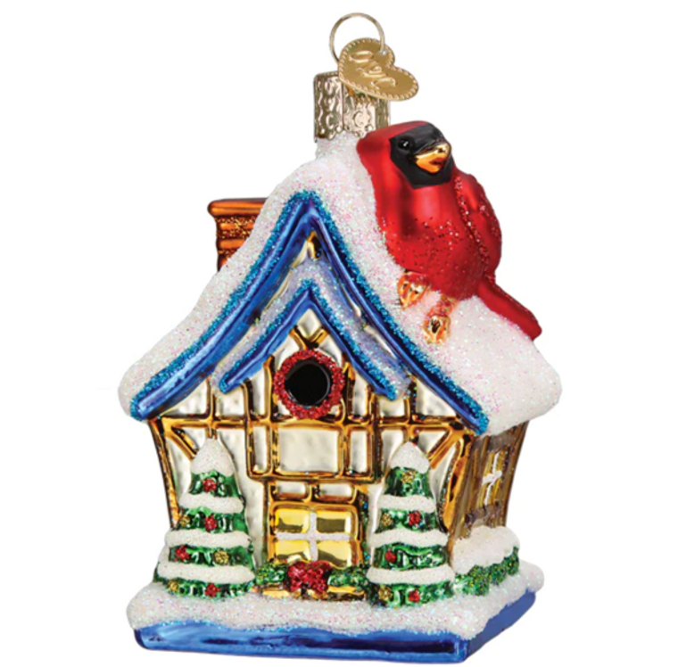 Cardinal Birdhouse Ornament
