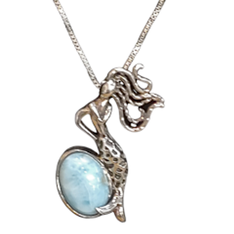Larimar Mermaid Necklace