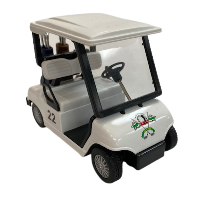 White Golf Cart