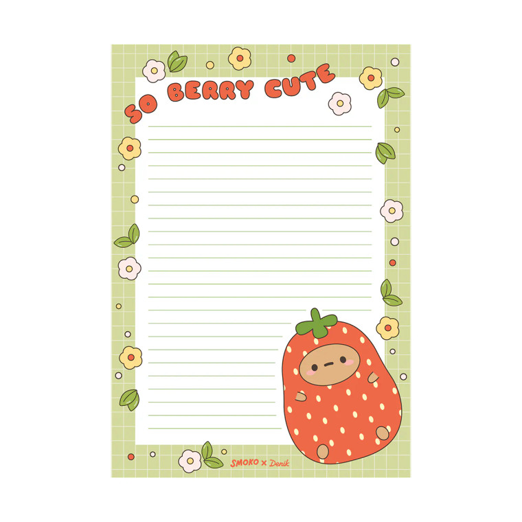 Smoko Strawberry Notepad