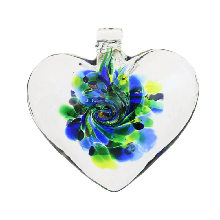 3in Heart of Kindness Blue & Green