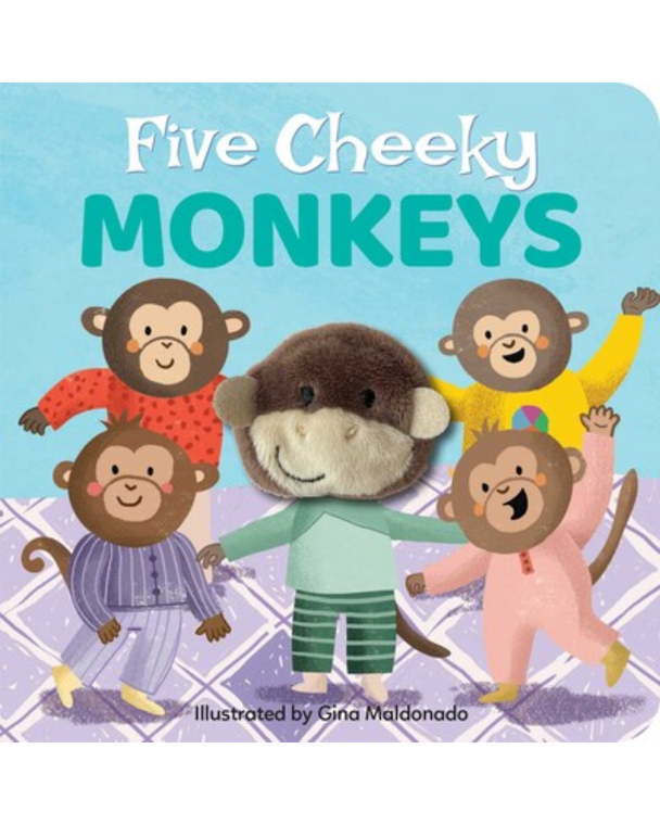 Five Cheeky Monkeys: Finger Puppet Board Book