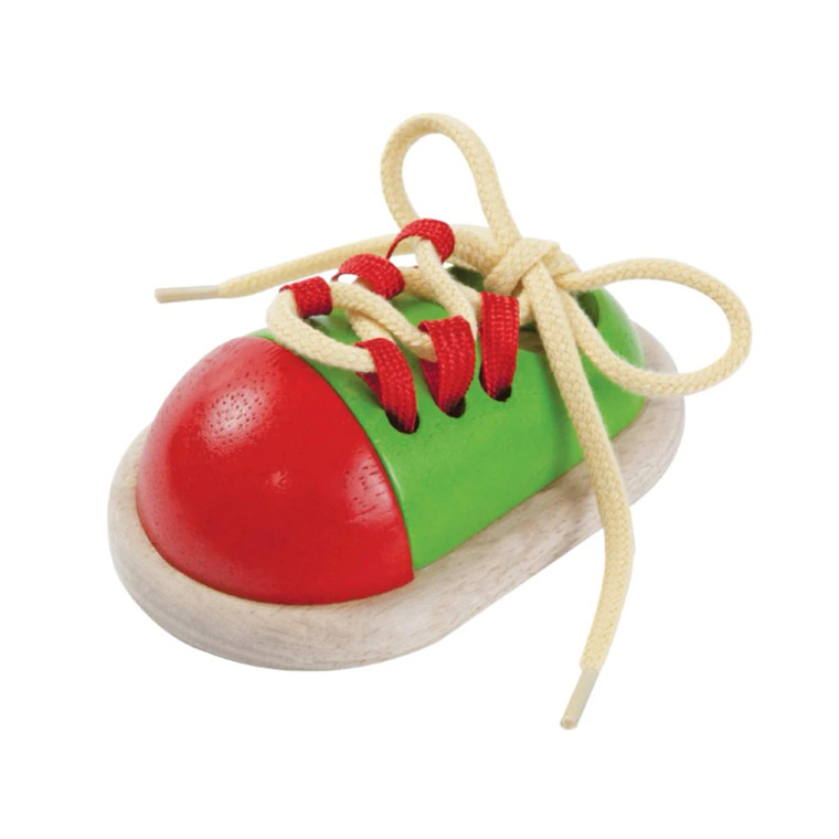 Wooden Toy Tie Up Shoe