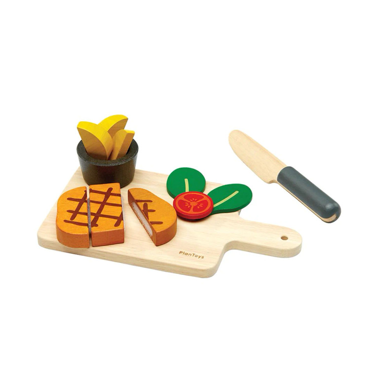 Wooden Toy Steak Set
