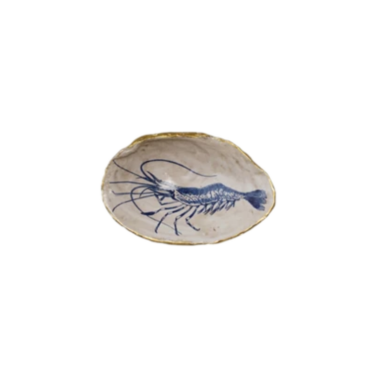 Crawfish Decorative Resin Oyster Shell