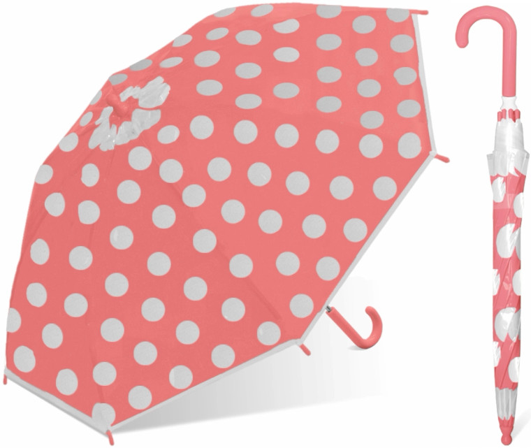 Clear/Color Polka Pink Dots Umbrella