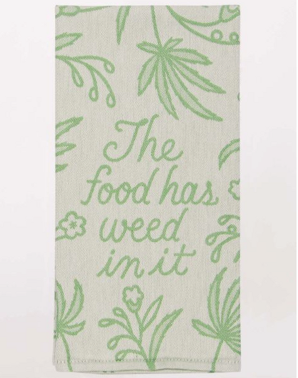 This Food Has Weed Woven Dish Towel