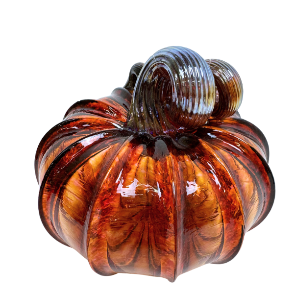 Harvest Glass Squat Pumpkin
