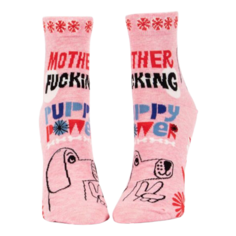 Mother F*cking Puppy Power Women's Ankle Socks