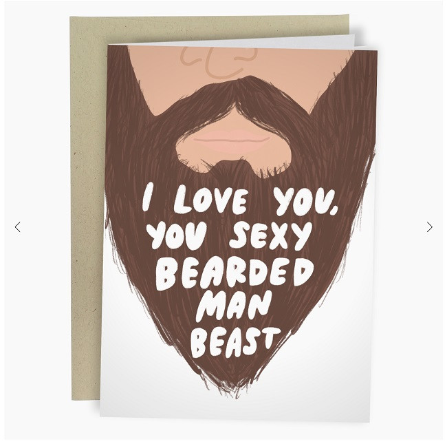 Sexy Bearded Man Anniversary Card