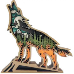 Orange Wolf Shelf Sitter