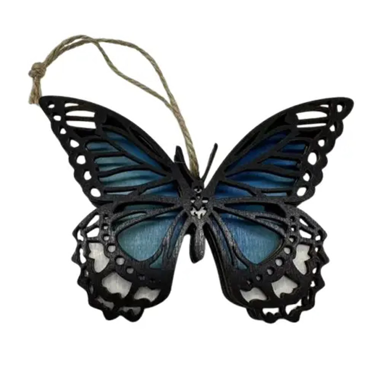 Blue Butterfly Ornament
