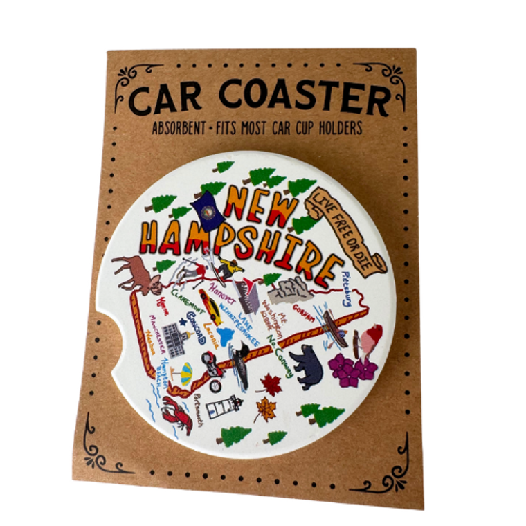 NH Map Icon Art Car Coaster