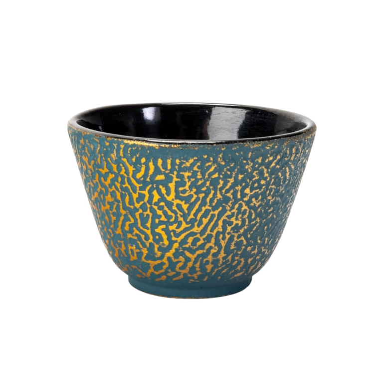 Cast Iron Tea Cup Blue
