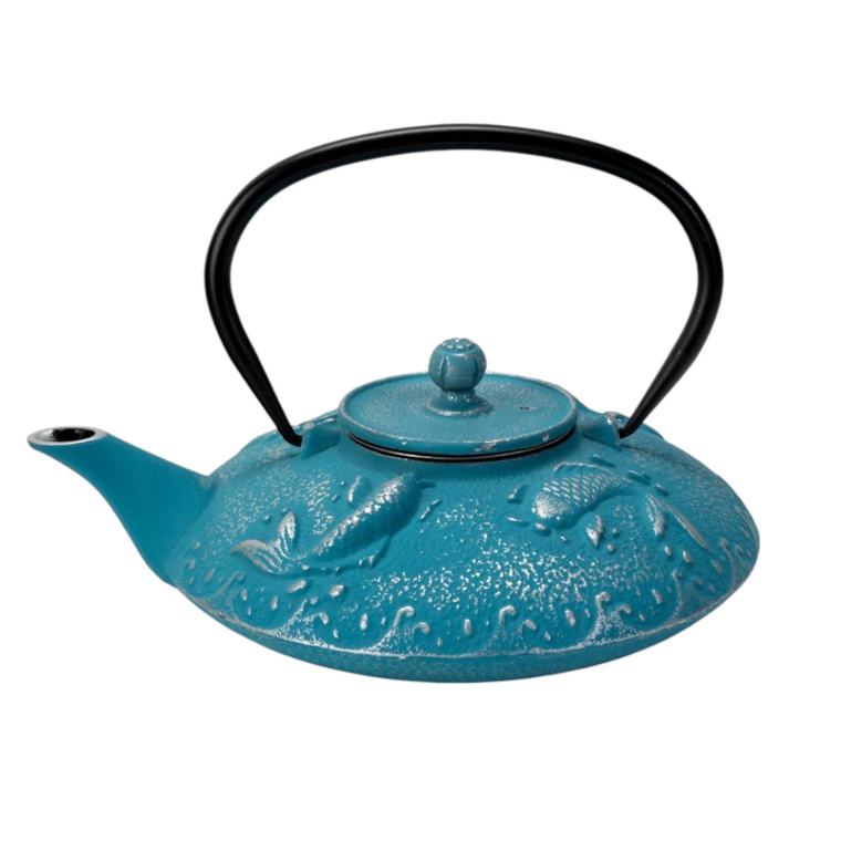 Cast Iron Tea pot - Koi Fish Blue