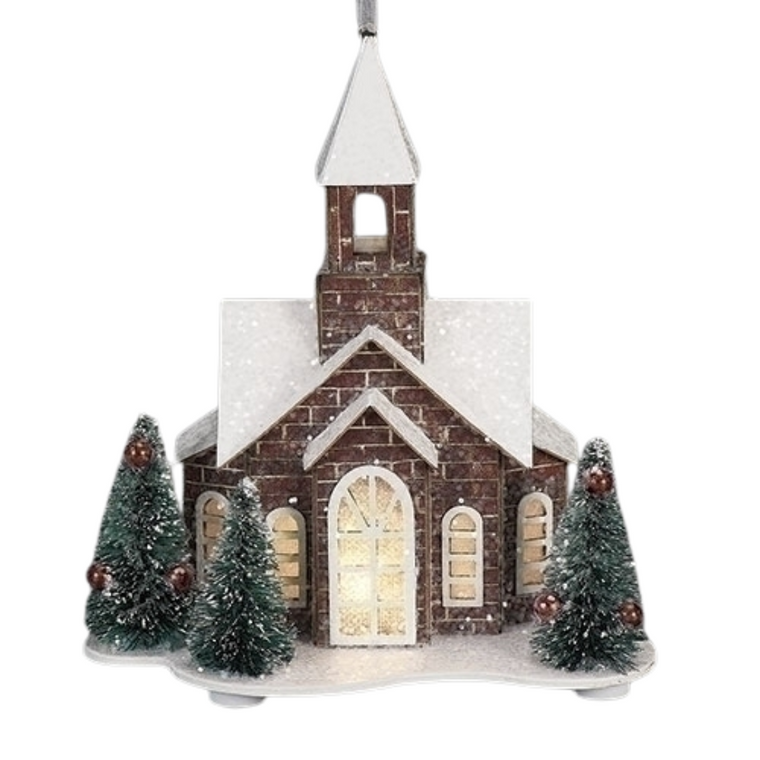 Brick Church Ornament