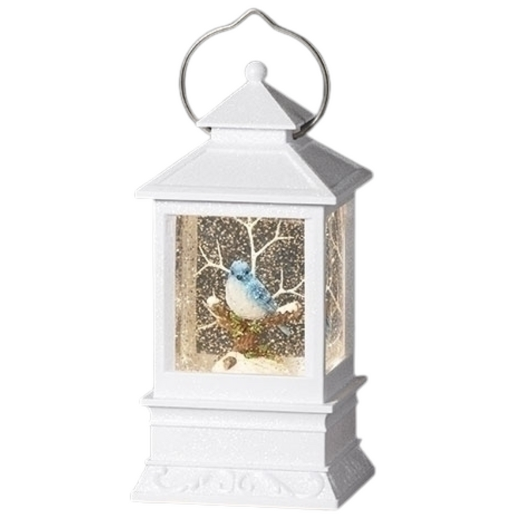 8" Swirl Bluebird Water Lantern