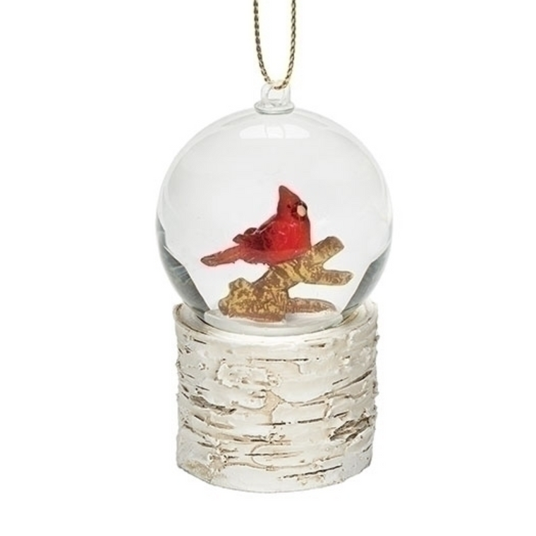 Lighted Cardinal Globe Ornament