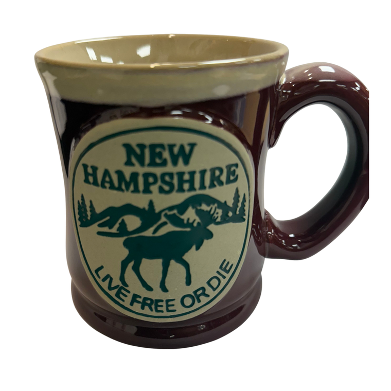 NH Badge Burgandy Mug