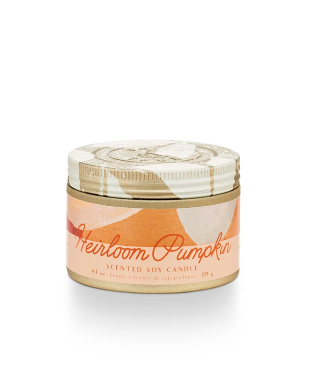 Small Heirloom Pumpkin Tin Candle