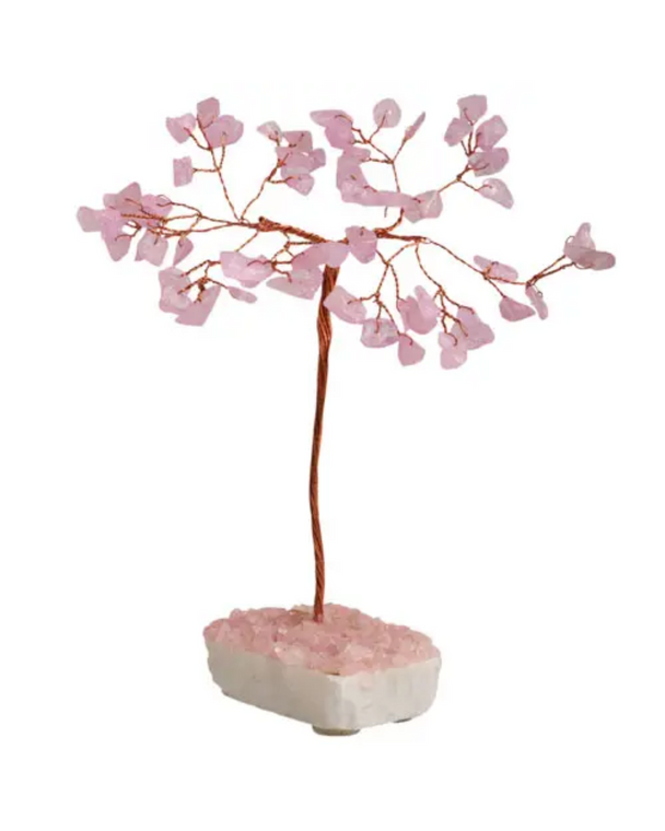 Rose Quartz Gemstone Tree