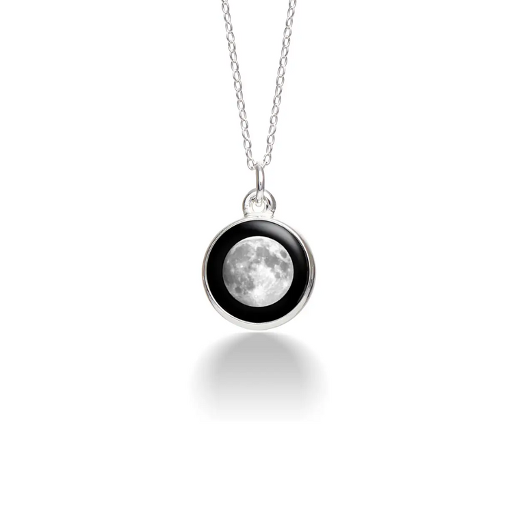 Stainless Moon Phase:  PL Full Moon Necklace
