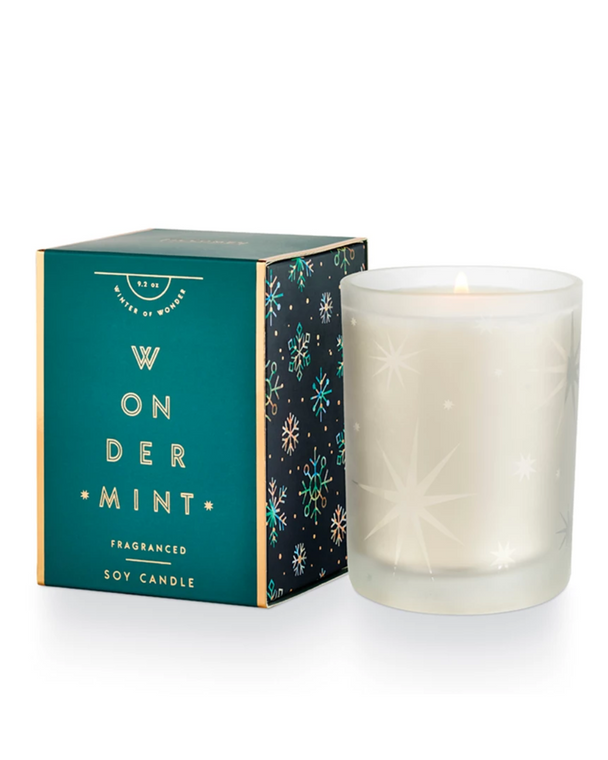 Wondermint Glass Candle