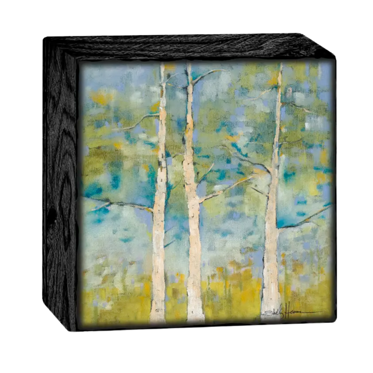 Blue Birch Block Sign