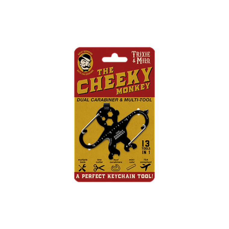 Cheeky Monkey Keyring Dual Carabiner Multifunction Tool