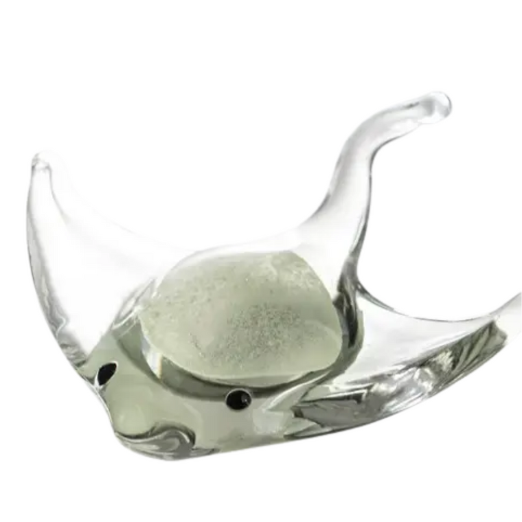 5" Glass Stingray Grey