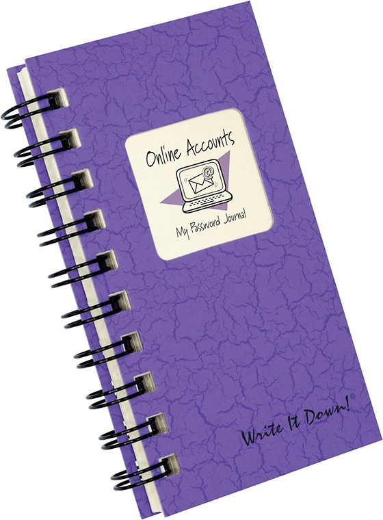 Online Accounts- My Password Journal- Eggplant