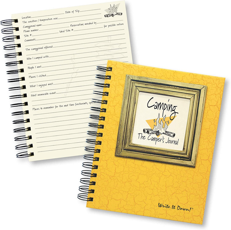 Camping - A Campers Journal - Sunset Yellow
