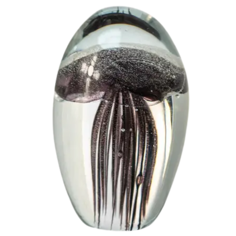 3in Glass Jellyfish Black