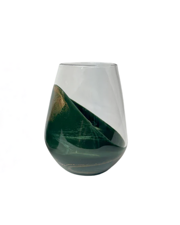 Jade Resin Coated Entertainment Glass