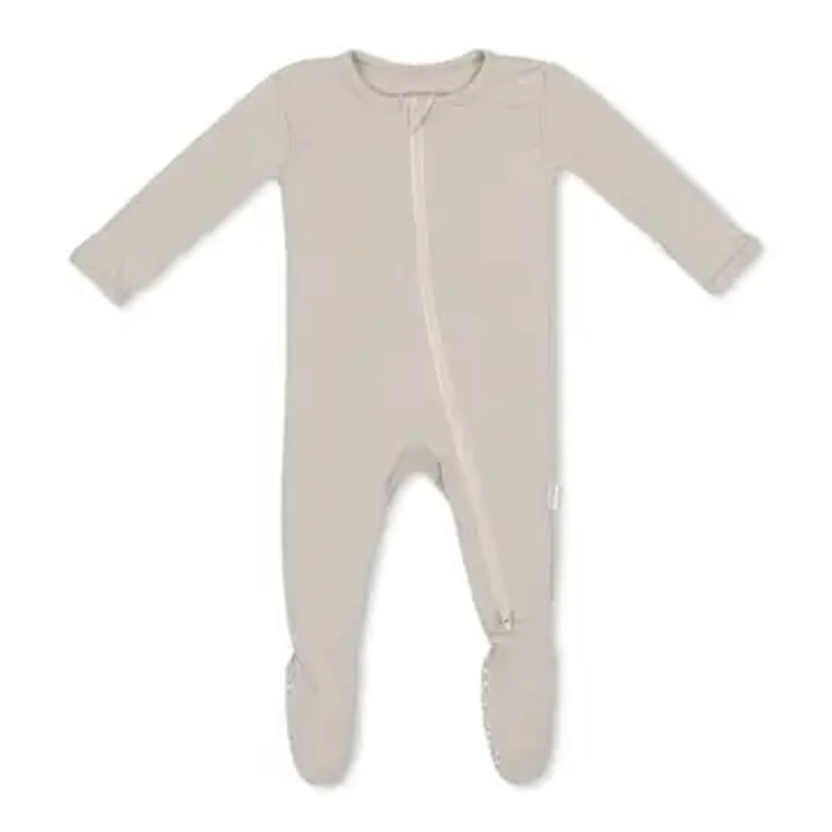 Oat Zippered Footie 3-6 Months